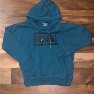 Puma Teal Hoodie Scarf Neck